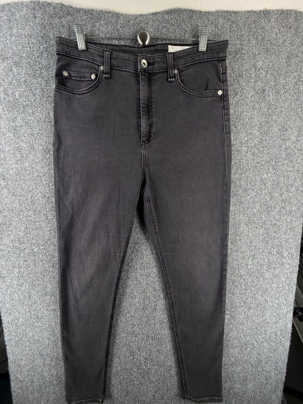 Rag & Bone Gray Nina High Rise Ankle Skinny Jeans Cotton Spandex ACTL 31X27